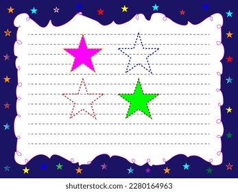 Vector coloring photo frames cartoon coloring book for kids