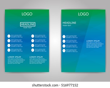 vector colors brochure flyer design template