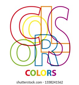 Vector colors. Broken text