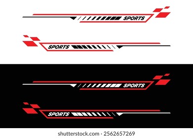 Vector colors speed stripes pattern sticker label for vehicles moto or sports car background