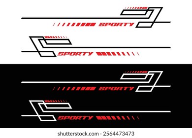 Vector colors speed stripes pattern sticker label for vehicles moto or sports car background