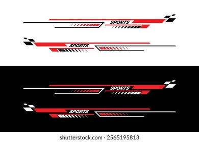 Vector colors speed stripes pattern sticker label for vehicles moto or sports car background