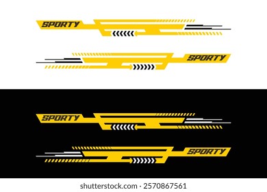 Vector colors speed striping pattern sticker label for vehicles moto or sports car background