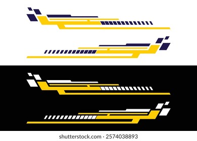 Vector colors speed striping pattern sticker label for vehicles moto or sports car background