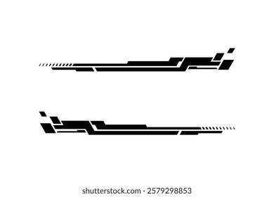 Vector colors speed striping pattern sticker label for vehicles moto or sports car background