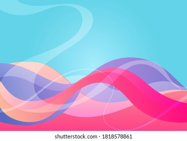 Color vectorial ondulación ondulada de fondo de oscilación abstracto. Línea de color de pancarta de ondas onduladas para banner web. 