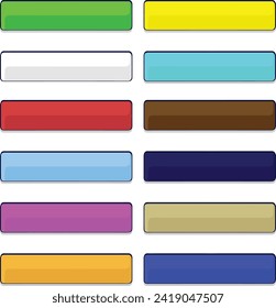 Vector colors web buttons without text