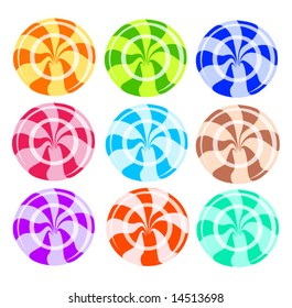 Vector colour candies.