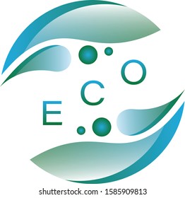 Vector colour eco sign badge