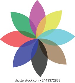 vector colour full flower decorative