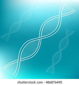 Vector colour illustration DNA icon flat