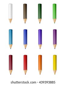 Vector colour pencils