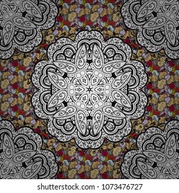 Vector. Colour Spring Theme seamless pattern Background. Flat Flower Elements Design.