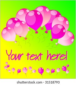 Vector coloured holiday balloons - background, texture, design ellements for decoration