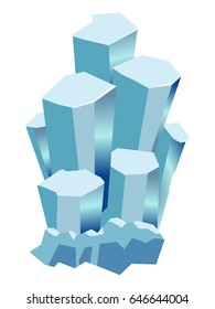 vector, coloured illustration of aquamarine
