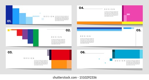 Vector colourful abstract geometric design banner web template. Modern design. Vector illustration