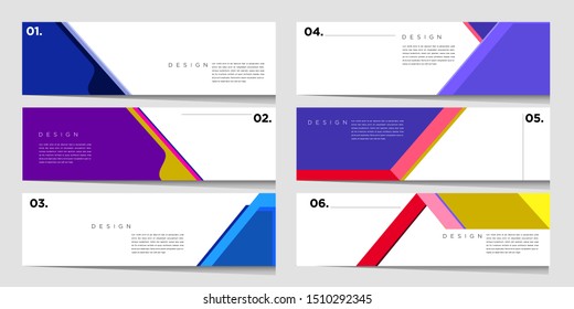 Vector colourful abstract geometric design banner web template. Modern design. Vector illustration