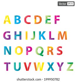 Vector colourful alphabet set. eps 10 collections