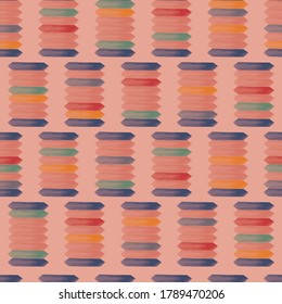 Vector colourful bars, stripes seamless pattern