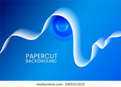 Vector colourful Beautiful 3d papercut wave lequid gradient mash banner background