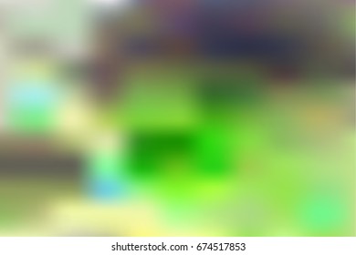 Vector colourful blurry background. Funky hipster trendy abstract unfocussed misty forest or nature wallpaper. Green, blue, grey, and turquoise gradient illustration. Smooth blurred color gradient.