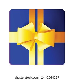 Vector colourful gift boxe with ribbon on white background.