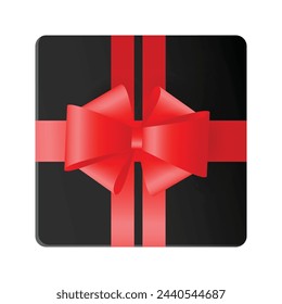 Vector colourful gift boxe with ribbon on white background