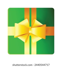 Vector colourful gift boxe with ribbon on white background.