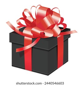 Vector colourful gift boxe with ribbon on white background