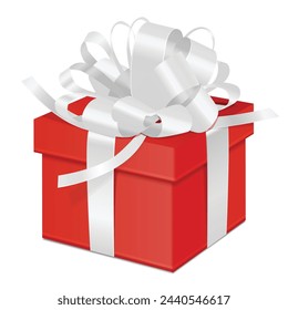 Vector colourful gift boxe with ribbon on white background