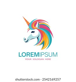 Vector colourful horse logo template