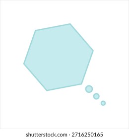 Ícone colorido de vetor para bolha de hexágono