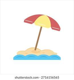 Ícone colorido vetorial para guarda-chuva