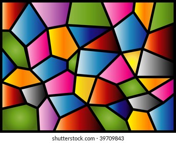 (Vector) A colourful modern stained glass design. A Jpg version is also available.