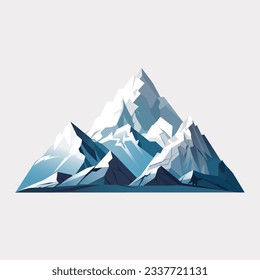 plantilla de logotipo de montaña de color vectorial