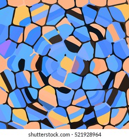 Vector colourful ornamental backdrop made of mosaic. New texture for design work
