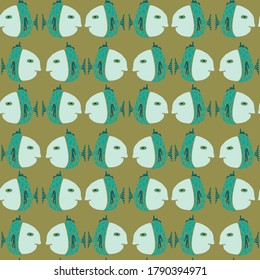 Vector colourful pattern with cute and funny fish illustrations. Decorative texture for your background, wrap paper, card and textile design
