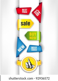 Vector colourful stickers for speech
