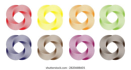 Vector colrful of modern lines pattern. Ready for new logo. Abstract white background