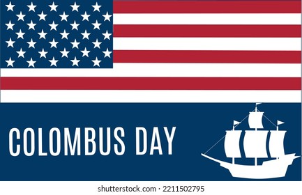 Vector of columbus day in usa 2022