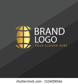 Vector   with combination golden shape. Abstract emblem, design concept, logo, logotype element for template.