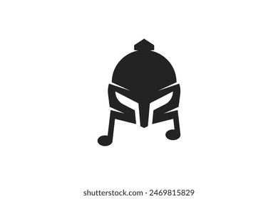 vector combination of spartan and abstract style music tones