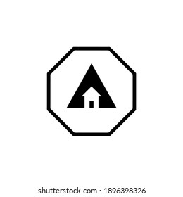 vector combined letter A logo design with house object. with a modern and simple design. suitable for logo design, brand logo