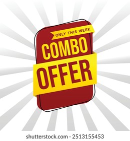 Vector combo offer banner design