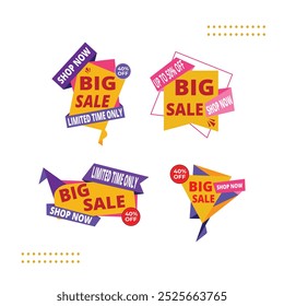 Vector combo offer promotional banner mega offers labels and business sale banner
