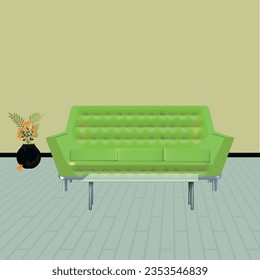 vector comfortable  sofa set art 