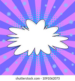 Vector Comic Book Background. Colorful Halftone Pattern. Cartoon Speech Bubble. Dotted Texture.