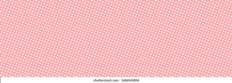 Vector comic book background with polka dot pattern in retro pop art style. Long horizontal banner