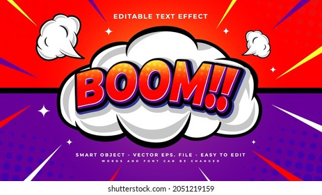 Vector Comic Boom Editable 3D Text Effects Template