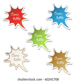 Vector comic bubbles
